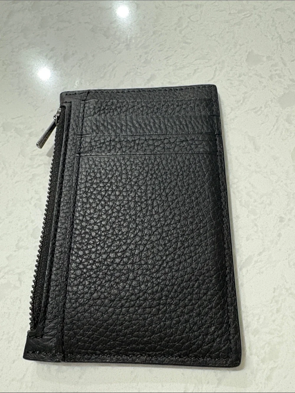 Coach compact pebbled